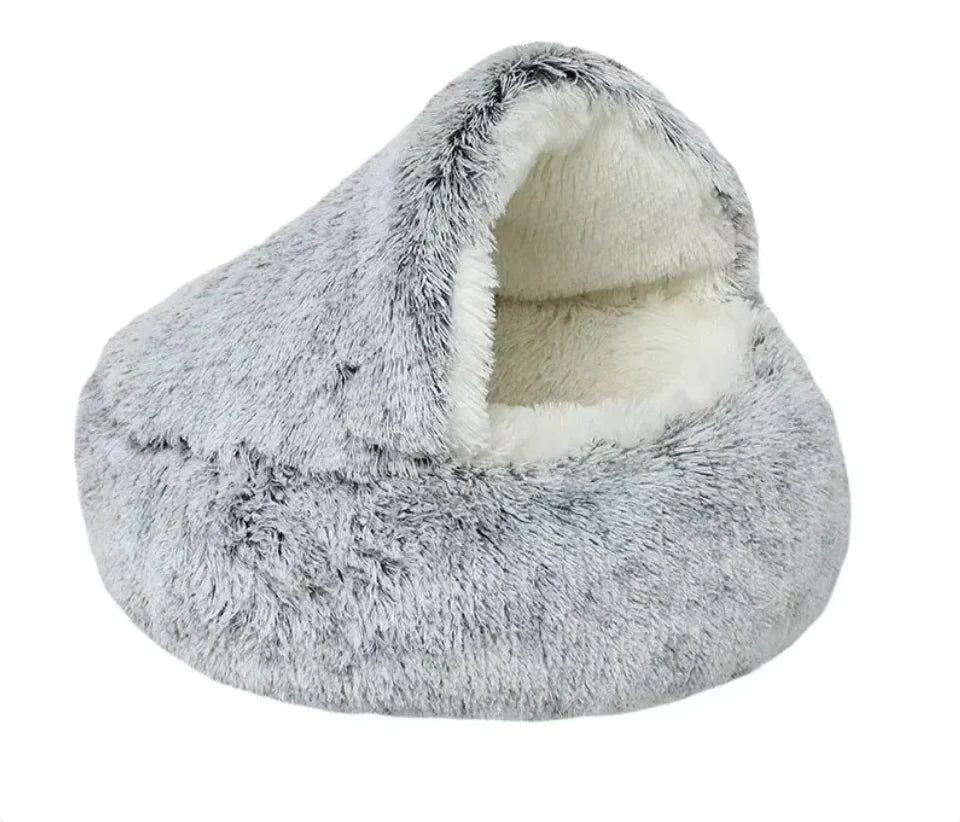 Calming Cave Bed for Dogs and Cats: