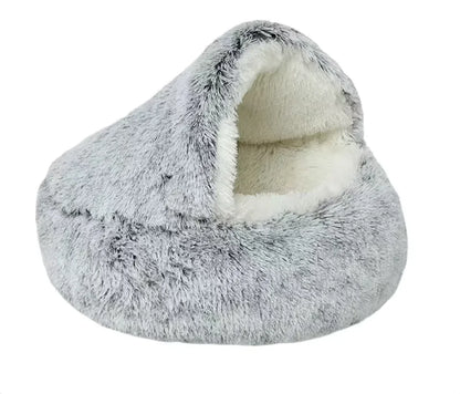 Calming Cave Bed for Dogs and Cats: